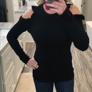 WHBM Black cutout sweater